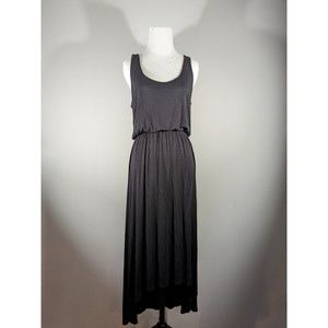 Felicity & Coco Black Sleeveles Hi Low Maxi Dress Women's Size M